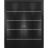 Sliding Closet Double Bi-fold Doors | Planum 0210 Matte Black and Aluminum Strips | Sturdy Tracks Moldings Trims Hardware Set | Wood Solid Bedroom Wardrobe Doors Black Matte