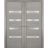 French Double Panel Lite Doors with Hardware | Quadro 4113 Matte Black with Frosted Opaque Glass | Panel Frame Trims | Bathroom Bedroom Interior Sturdy Door-60" x 80" (2* 30x80) Ginger Ash
