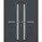 Interior Solid French Double Doors | Veregio 7588 Cognac Oak with Black Glass | Wood Solid Panel Frame Trims | Closet Bedroom Sturdy Doors  Antracite