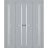 Sliding Closet Double Bi-fold Doors | Veregio 7288 Antracite with Frosted Glass | Sturdy Tracks Moldings Trims Hardware Set | Wood Solid Bedroom Wardrobe Doors  Matte Grey