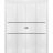 Sliding Closet Double Bi-fold Doors | Planum 0014 Matte Grey and Aluminum Strips | Sturdy Tracks Moldings Trims Hardware Set | Wood Solid Bedroom Wardrobe Doors White