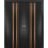 Sliding Closet Double Bi-fold Doors | Planum 1010 Chocolate Ash and Aluminum Strips | Sturdy Tracks Moldings Trims Hardware Set | Wood Solid Bedroom Wardrobe Doors Black Matte