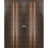Sliding Closet Double Bi-fold Doors | Planum 1010 Chocolate Ash and Aluminum Strips | Sturdy Tracks Moldings Trims Hardware Set | Wood Solid Bedroom Wardrobe Doors Chocolate Ash