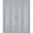 Sliding Closet Double Bi-fold Doors | Veregio 7411 Antracite | Sturdy Tracks Moldings Trims Hardware Set | Wood Solid Bedroom Wardrobe Doors  Matte Grey