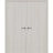 Interior Solid French Double Doors 36 x 80 inches | BASIC 3001 Antique Oak | Wood Interior Solid Panel Frame | Closet Bedroom Modern Doors Ash Franko