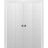 Sliding Closet Double Bi-fold Doors | Planum 0770 Painted White Matte | Sturdy Tracks Moldings Trims Hardware Set | Wood Solid Bedroom Wardrobe Doors  Painted White