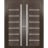 French Double Panel Lite Doors with Hardware | Quadro 4088 White Silk with Frosted Glass | Panel Frame Trims | Bathroom Bedroom Interior Sturdy Door Chocolate Ash