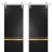 Sturdy Double Barn Door with Hardware | Planum 2010 Matte Black and Aluminum Strips | Silver 13FT Rail Hangers Heavy Set | Modern Solid Panel Interior Doors Black Matte