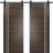 Sturdy Double Barn Door with Hardware | Planum 0310 Matte Black and Aluminum Strips | 13FT Rail Hangers Heavy Set | Modern Solid Panel Interior Doors Chocolate Ash