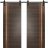 Sturdy Double Barn Door with Hardware | Planum 1010 Matte Black and Aluminum Strips | 13FT Rail Hangers Heavy Set | Modern Solid Panel Interior Doors Chocolate Ash