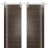 Sturdy Double Barn Door with Hardware | Planum 0310 Ginger Ash and Aluminum Strips | Silver 13FT Rail Hangers Heavy Set | Modern Solid Panel Interior Doors Chocolate Ash
