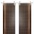 Sturdy Double Barn Door with Hardware | Planum 1010 Chocolate Ash and Aluminum Strips | Silver 13FT Rail Hangers Heavy Set | Modern Solid Panel Interior Doors Chocolate Ash