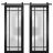 Sturdy Double Barn Door | Planum 2112 White Silk with Frosted Glass and Aluminum Strips | 13FT Black Rail Hangers Heavy Set | Solid Panel Interior Doors Black Matte