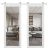 Sturdy Double Barn Door | Lucia 2166 Matte Black with Clear Glass | 13FT Rail Hangers Heavy Set | Solid Panel Interior Doors White