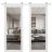 Sturdy Double Barn Door | Lucia 2666 White Silk with Clear Glass and Aluminum Strips | 13FT Rail Hangers Heavy Set | Solid Panel Interior Doors White