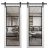 Sturdy Double Barn Door | Lucia 2466 Matte Black with Clear Glass and Aluminum Strips | 13FT Rail Hangers Heavy Set | Solid Panel Interior Doors White