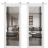 Sturdy Double Barn Door | Lucia 2566 White Silk with Clear Glass and Aluminum Strips | 13FT Rail Hangers Heavy Set | Solid Panel Interior Doors White