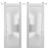 Sturdy Double Barn Door | Planum 2102 Matte Black with Frosted Glass | 13FT Silver Rail Hangers Heavy Set | Modern Solid Panel Interior Doors White
