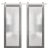 Sturdy Double Barn Door | Planum 2102 Matte Black with Frosted Glass | 13FT Silver Rail Hangers Heavy Set | Modern Solid Panel Interior Doors Ginger Ash