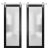 Sturdy Double Barn Door | Planum 2102 Matte Black with Frosted Glass | 13FT Silver Rail Hangers Heavy Set | Modern Solid Panel Interior Doors Black Matte