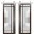 Sturdy Double Barn Door | Planum 2112 White Silk with Frosted Glass and Aluminum Strips | 13FT Silver Rail Hangers Heavy Set | Solid Panel Interior Doors Chocolate Ash