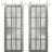 Sturdy Double Barn Door 12 Lites | Felicia 3312 Ginger Ash Grey with Frosted Glass | Silver 13FT Rail Hangers Heavy Set | Solid Panel Interior Doors Ginger Ash