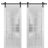 Sturdy Double Barn Door 12 lites | Felicia 3312 Matte Black with Frosted Glass | 13FT Rail Hangers Heavy Set | Solid Panel Interior Doors White