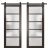 Sturdy Double Barn Door | Quadro 4002 Ginger Ash with Frosted Glass | 13FT Rail Hangers Heavy Set | Solid Panel Interior Doors Chocolate Ash