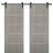 Sliding Double Barn Doors with Hardware | Planum 0020 Chocolate Ash | 13FT Rail Hangers Sturdy Set | Modern Solid Panel Interior Hall Bedroom Bathroom Door Grey Oak