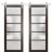 Sturdy Double Barn Door | Quadro 4002 White Silk with Frosted Glass | Silver 13FT Rail Hangers Heavy Set | Solid Panel Interior Doors Chocolate Ash