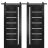 Sturdy Double Barn Door with | Quadro 4088 Matte Black with Frosted Glass | 13FT Rail Hangers Heavy Set | Solid Panel Interior Doors Black Matte