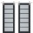 Sturdy Double Barn Door | Veregio 7602 Matte Grey with Frosted Glass | Silver 13FT Rail Hangers Heavy Set | Solid Panel Interior Doors Antracite