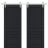 Sturdy Double Barn Door | Veregio 7411 Oliva | Silver 13FT Rail Hangers Heavy Set | Solid Panel Interior Doors Antracite