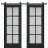 Sturdy Double Barn Door | Veregio 7412 Aquamarine with Frosted Glass | 13FT Rail Hangers Heavy Set | Solid Panel Interior Doors Antracite
