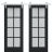 Sturdy Double Barn Door | Veregio 7412 Matte Grey with Frosted Glass | Silver 13FT Rail Hangers Heavy Set | Solid Panel Interior Doors Antracite