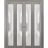 Sliding Closet Double Bi-fold Doors | Planum 2102 Chocolate Ash with Frosted Glass | Sturdy Tracks Moldings Trims Hardware Set | Wood Solid Bedroom Wardrobe Doors  Ginger Ash