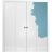 Sliding Closet Double Bi-fold Doors | Planum 0010 Matte Black | Sturdy Tracks Moldings Trims Hardware Set | Wood Solid Bedroom Wardrobe Doors  Primed