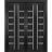 Sliding Closet Double Bi-fold Doors | Quadro 4088 Matte Black with Frosted Glass | Sturdy Tracks Moldings Trims Hardware Set | Wood Solid Bedroom Wardrobe Doors  Black Matte