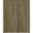 Interior Solid French Double Doors 36 x 80 inches | BASIC 3001 Antique Oak | Wood Interior Solid Panel Frame | Closet Bedroom Modern Doors Antique Oak