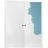 Sliding Double Pocket Doors 36 x 80 inches | Planum 0010 Gloss White | Kit Rail Hardware | Solid Wood Interior Bedroom Doors Primed