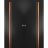 Sliding Double Pocket Door with Frames | Planum 1010 Chocolate Ash and Aluminum Strips | Kit Trims Rail Hardware | Solid Wood Interior Bedroom Bathroom Closet Sturdy Doors Black Matte