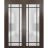Sliding Double Pocket Door Frosted Tempered Glass | Planum 2112 Black Matte with Frosted Glass and Aluminum Strips | Kit Trims Rail Hardware | Solid Wood Interior Bedroom Bathroom Closet Sturdy Doors Chocolate Ash