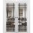 Sliding Double Pocket Door | Lucia 2266 White Silk with Clear Glass and Aluminum Strips | Kit Trims Rail Hardware | Solid Wood Interior Bedroom Bathroom Closet Sturdy Doors White