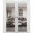 Sliding Double Pocket Door | Lucia 2666 White Silk with Clear Glass and Aluminum Strips | Kit Trims Rail Hardware | Solid Wood Interior Bedroom Bathroom Closet Sturdy Doors White