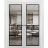 Sliding Double Pocket Door | Lucia 2466 White Silk with Clear Glass and Aluminum Strips | Kit Trims Rail Hardware | Solid Wood Interior Bedroom Bathroom Closet Sturdy Doors White