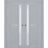 Sliding French Double Pocket Doors | Veregio 7288 Antracite with Frosted Glass | Kit Trims Rail Hardware | Solid Wood Interior Bedroom Sturdy Doors Matte Grey