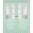 Sliding French Double Pocket Doors | Veregio 7339 Oliva with Frosted Glass | Kit Trims Rail Hardware | Solid Wood Interior Bedroom Sturdy Doors Oliva