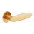 Door Euro Handle ELLIPSE for Magnetic Lock, Satin Chrome, Passage Antique Satin Gold