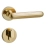 Door Euro Handle KYIV for Magnetic Lock, Gold, Passage Gold