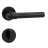 Door Euro Handle PARIS for Magnetic Lock, Black, Passage Black Matte